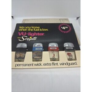 New Vintage Variety Display Scripto Vu Lighters